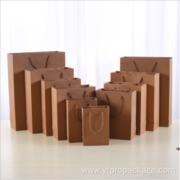 custom logo size kraft paper bags with handle